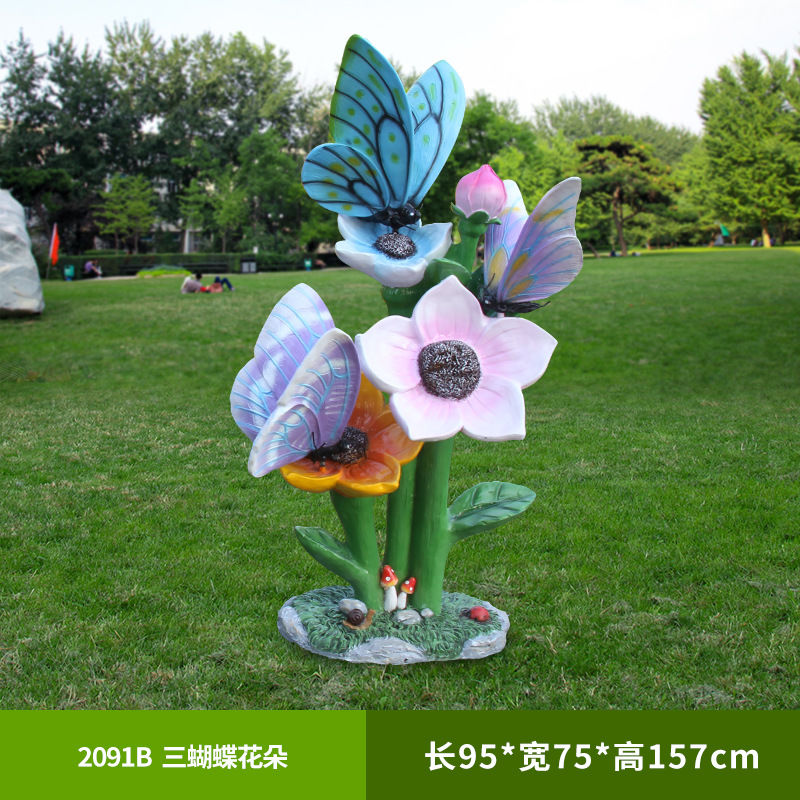 Escultura de mariposa y flor p - Gardening Tools Photo reseña y precio