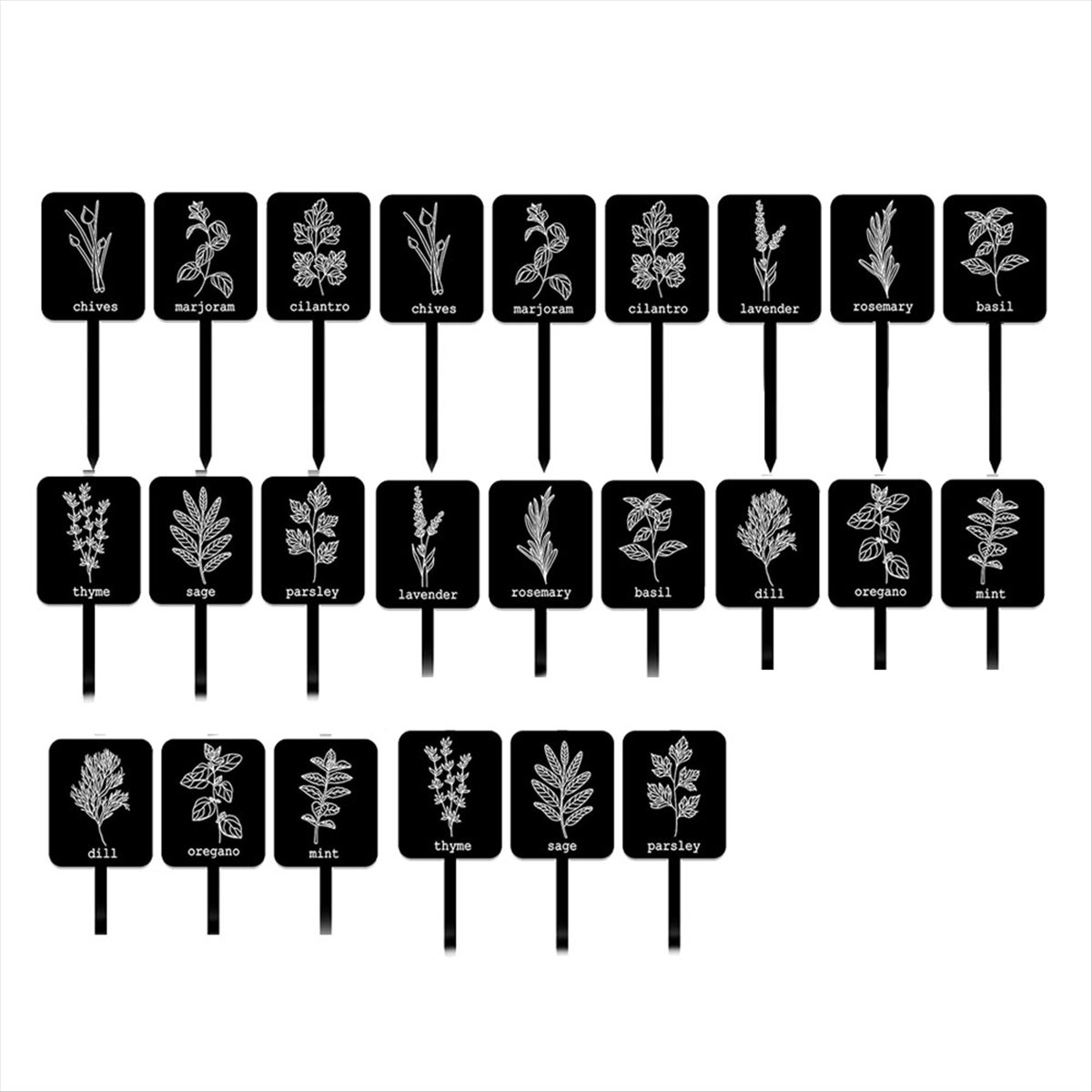 AA14 24 Etiquetas Acrílicas pa - Gardening Tools With Names reseña y precio